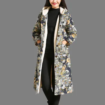 2019 Autumn Winter Thick Cotton Warm Jacket long Cotton Padded Slim Jacket Single Breasted Floral Print Hooded Coat 6
2019 Autumn Winter Thick Cotton Warm Jacket long Cotton Padded Slim Jacket Single Breasted Floral Print Hooded Coat 6