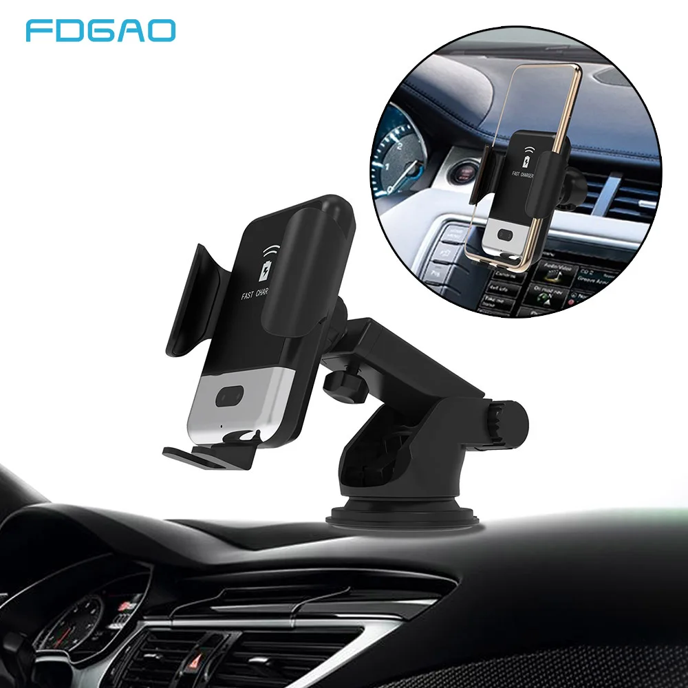 FDGAO 10W Qi Wireless Car Charger For iPhone XS XR X 8 Fast Charging Mount Car Phone Holder for Samsung S9 S10 Note Xiaomi Mi 9
FDGAO 10W Qi Wireless Car Charger For iPhone XS XR X 8 Fast Charging Mount Car Phone Holder for Samsung S9 S10 Note Xiaomi Mi 9