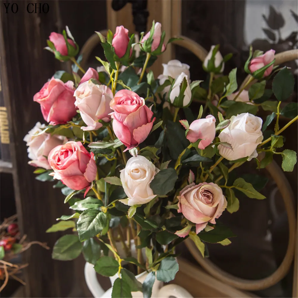 YO CHO Wedding Decoration Rose Artificial Flowers 2 Heads Peony Bouquet Silk Flowers Peony Christmas Home Decor Fake Flowers
YO CHO Wedding Decoration Rose Artificial Flowers 2 Heads Peony Bouquet Silk Flowers Peony Christmas Home Decor Fake Flowers