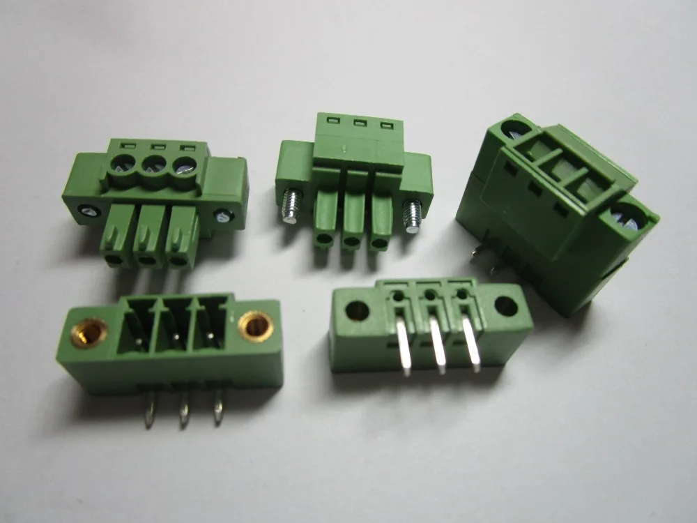 20 pcs With Embossmen Angle 3 pin Pitch 3.5mm Screw Terminal Block Connector Green Color Pluggable Type with angle pin
20 pcs With Embossmen Angle 3 pin Pitch 3.5mm Screw Terminal Block Connector Green Color Pluggable Type with angle pin