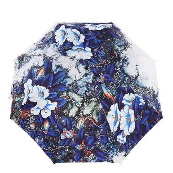 Fashion BLUELOVER Ink Panting Three Fold Umbrella Women Rain Sunny Protection Parasol Ultra Light Umbrellas Valentine's DayGift
Fashion BLUELOVER Ink Panting Three Fold Umbrella Women Rain Sunny Protection Parasol Ultra Light Umbrellas Valentine's DayGift