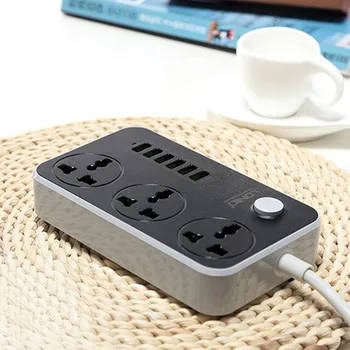 Besegad Universal Power Strips Socket w/6 USB Ports 3 Way Outlets Surge Protection 2M Extension Cord Charger Travel UK US Plug
Besegad Universal Power Strips Socket w/6 USB Ports 3 Way Outlets Surge Protection 2M Extension Cord Charger Travel UK US Plug