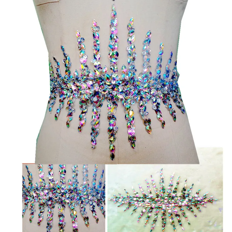 bi.Dw.M AB Beaded Rhinestone Appliques and Patch Stones and Crystals For Sewing Wedding Dress Waist Belt 23x35cm Decoration
bi.Dw.M AB Beaded Rhinestone Appliques and Patch Stones and Crystals For Sewing Wedding Dress Waist Belt 23x35cm Decoration