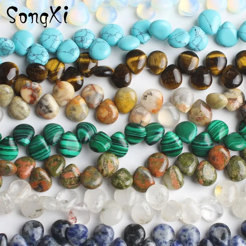 10*12mm Water Drop Shape Agates Crystal Turquoises Stone Beads For Jewelry Making Loose Spacer Beads DIY Necklace Bracelet 7.5''
10*12mm Water Drop Shape Agates Crystal Turquoises Stone Beads For Jewelry Making Loose Spacer Beads DIY Necklace Bracelet 7.5''