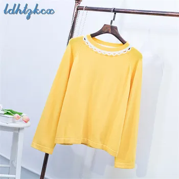 Knitted Sweater Women 2XL-5XL Plus Size Long Sleeve Sweaters 2018 Autumn Winter New Korean Casual Loose Bottoming Clothing LD633
Knitted Sweater Women 2XL-5XL Plus Size Long Sleeve Sweaters 2018 Autumn Winter New Korean Casual Loose Bottoming Clothing LD633