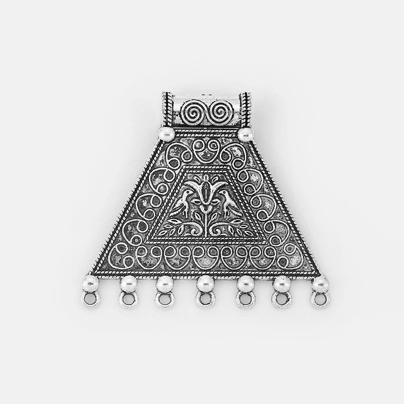 2pcs Tibetan Silver Embossed Flower Swirl Pattern Large Pendant For Necklace Connector Jewelry Making Findings 58x65mm
2pcs Tibetan Silver Embossed Flower Swirl Pattern Large Pendant For Necklace Connector Jewelry Making Findings 58x65mm