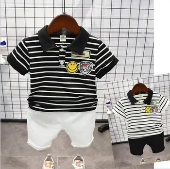 summer boy suit children wild new striped lapel T-shirt + pants two sets of children's vest shorts 2-6 years
summer boy suit children wild new striped lapel T-shirt + pants two sets of children's vest shorts 2-6 years
