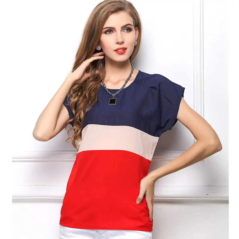 CUHAKCI Summer Casual Tops Women Striped Shirts Short Sleeve Loose Polyester Lady Ples Size Tops High Quality Red Green Shirts
CUHAKCI Summer Casual Tops Women Striped Shirts Short Sleeve Loose Polyester Lady Ples Size Tops High Quality Red Green Shirts