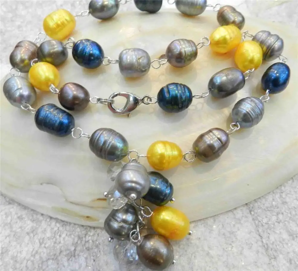 New 10-11MM NATURAL TAHITIAN MULT-COLOR PEARL NECKLACE 18" CRYSTAL PEARL PENDANT WW
New 10-11MM NATURAL TAHITIAN MULT-COLOR PEARL NECKLACE 18" CRYSTAL PEARL PENDANT WW