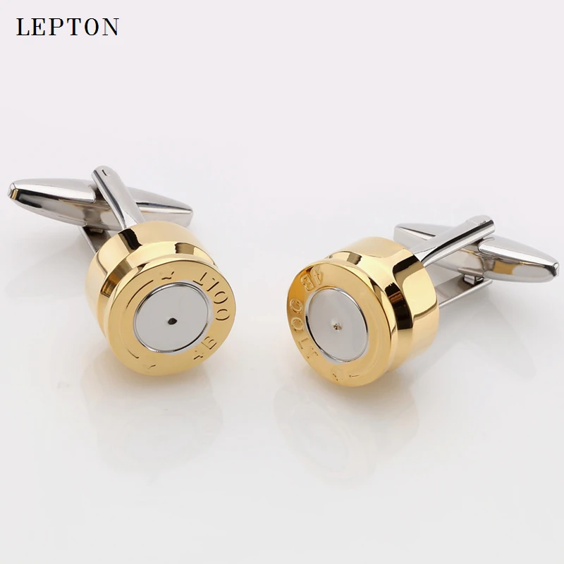 Hot Sale Gold Color Bullet Cuff links for Men High Quality Lepton Copper Metal Bullet Style Men Shirt Cuff links Relojes gemelos
Hot Sale Gold Color Bullet Cuff links for Men High Quality Lepton Copper Metal Bullet Style Men Shirt Cuff links Relojes gemelos