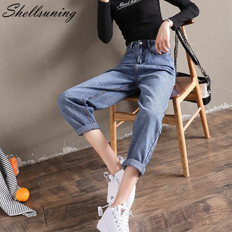 Shellsuning Jeans Woman 2019 New Spring Casual Loose High Waist Ankle Length Harem Jeans Pants Boyfriend Blue Denim Trousers
Shellsuning Jeans Woman 2019 New Spring Casual Loose High Waist Ankle Length Harem Jeans Pants Boyfriend Blue Denim Trousers