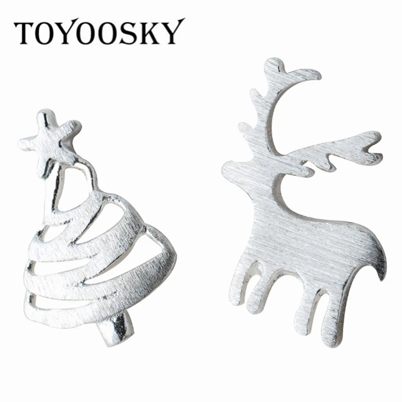 New Asymmetry Jewelry Gift 925 Sterling Silver Elk Deer Christmas Tree Gift Stud Earrings For Women Girls Kids Contracted Fashio
New Asymmetry Jewelry Gift 925 Sterling Silver Elk Deer Christmas Tree Gift Stud Earrings For Women Girls Kids Contracted Fashio