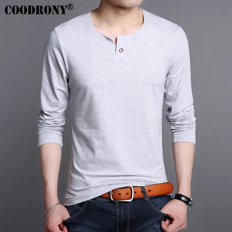 COODRONY Pure Cotton T Shirt Men 2017 New Spring Autumn Long Sleeve T-Shirt Men Henry Collar Tshirt Men Fashion O-Neck Tops 7615
COODRONY Pure Cotton T Shirt Men 2017 New Spring Autumn Long Sleeve T-Shirt Men Henry Collar Tshirt Men Fashion O-Neck Tops 7615