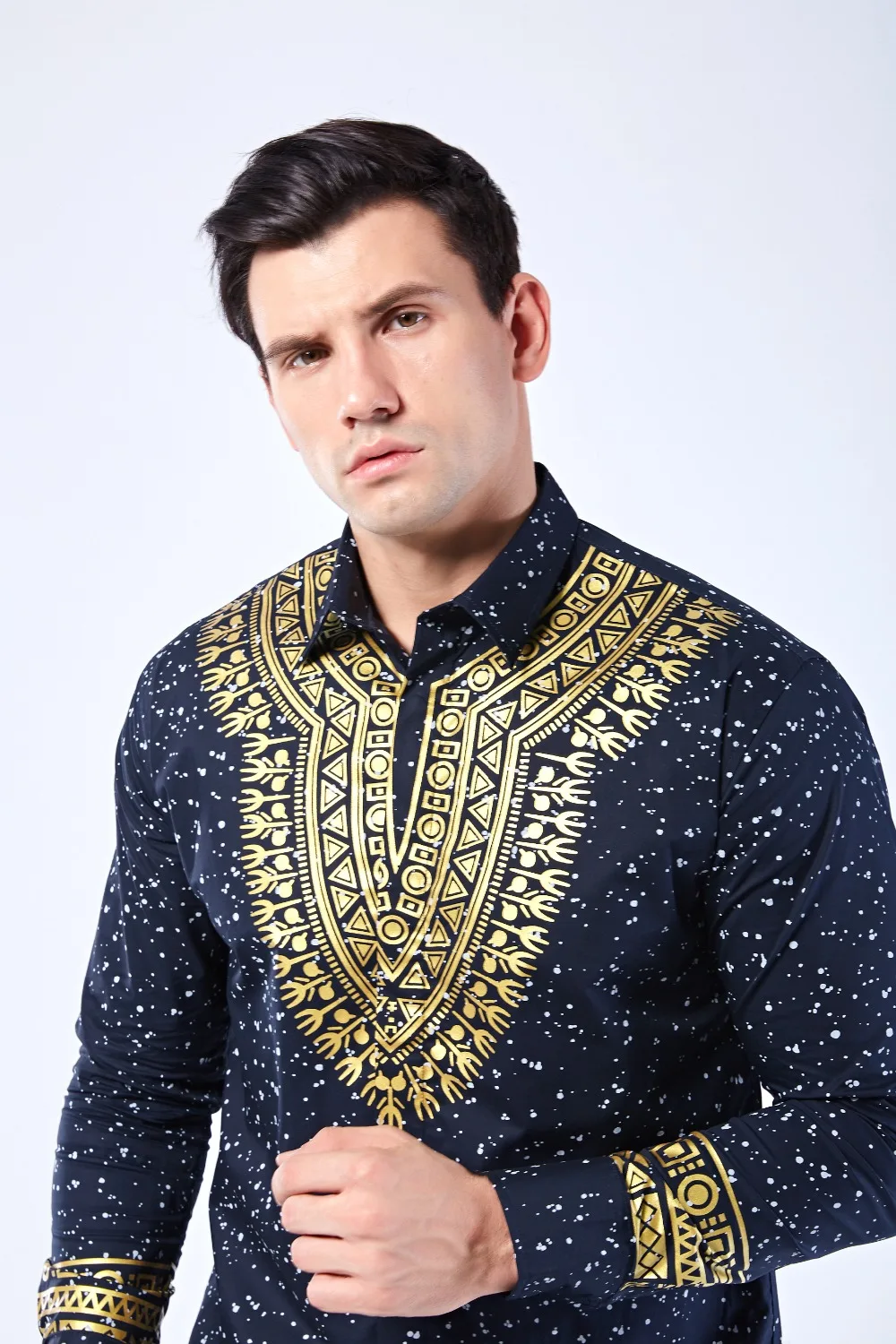 Dashiki 3d Golden printed Covered Button African hip hop Africa Dashiki Shirts Dashikiage clothing Shirt
Dashiki 3d Golden printed Covered Button African hip hop Africa Dashiki Shirts Dashikiage clothing Shirt