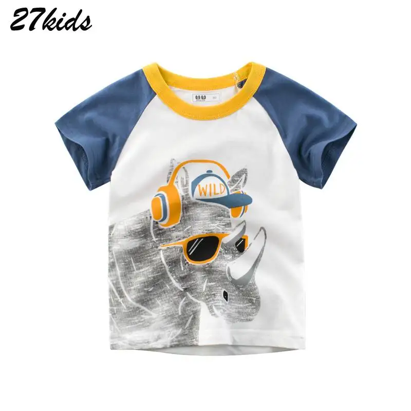 27kids Rhinoceros Boys Tops Tees T Shirt Summer 2-9Years Children Kids Girls Shorts Clothes for Infant Baby Garment Clothing
27kids Rhinoceros Boys Tops Tees T Shirt Summer 2-9Years Children Kids Girls Shorts Clothes for Infant Baby Garment Clothing