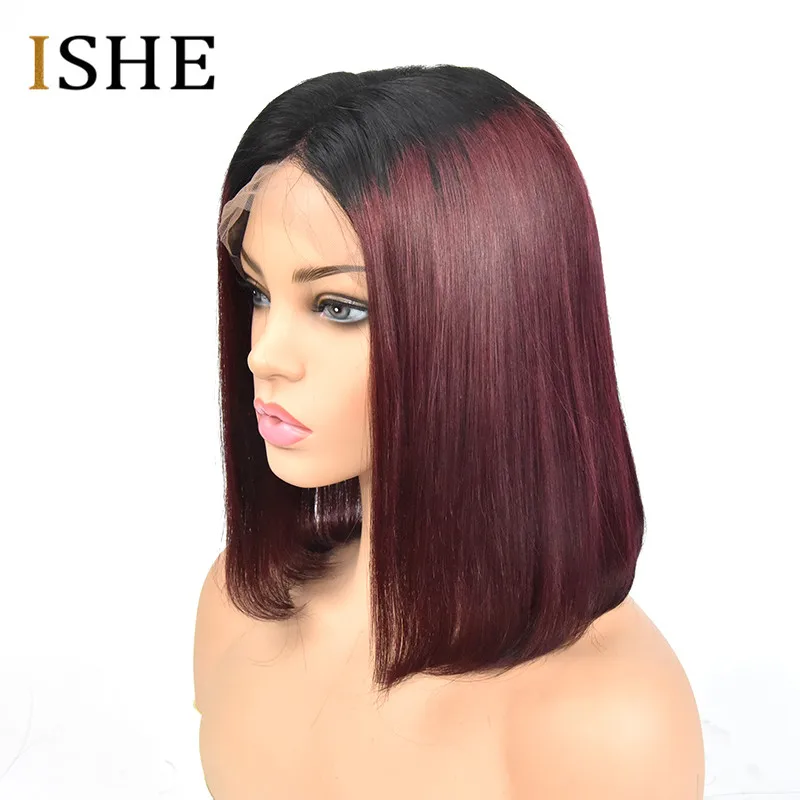 1B 99J Red burgundy Ombre Lace Front Human Hair Bob Wigs 13x6 Deep Part Straight Preplucked Remy Hair Full Black Knots For Women
1B 99J Red burgundy Ombre Lace Front Human Hair Bob Wigs 13x6 Deep Part Straight Preplucked Remy Hair Full Black Knots For Women
