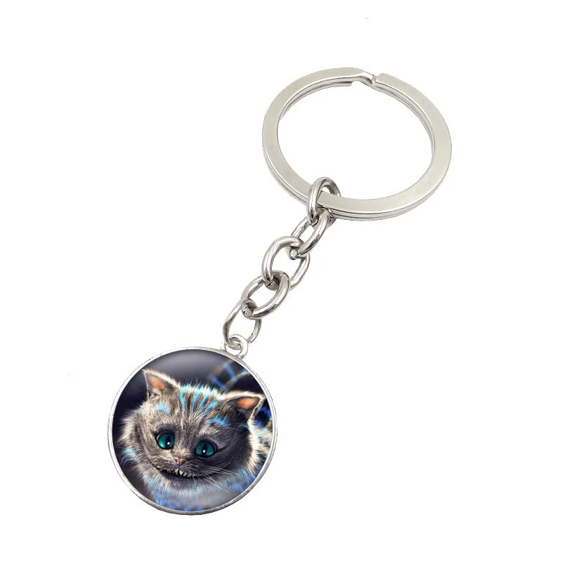 Movie Alice In Wonderland Keychain Glass Round Dome Pendant Key Chain Cheshire Cat Key Ring New 2016 Women Men Gifts
Movie Alice In Wonderland Keychain Glass Round Dome Pendant Key Chain Cheshire Cat Key Ring New 2016 Women Men Gifts