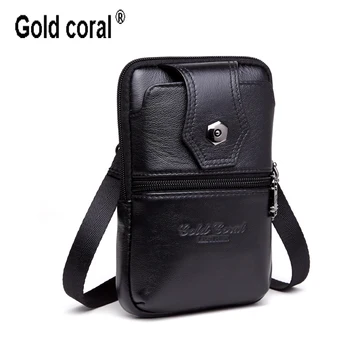 GOLD CORAL Genuine Leather Belt Waist Bags Men Mobile Phone Pouch Travel Shoulder Bag Male Coin Purse Fanny Pack Wallets
GOLD CORAL Genuine Leather Belt Waist Bags Men Mobile Phone Pouch Travel Shoulder Bag Male Coin Purse Fanny Pack Wallets