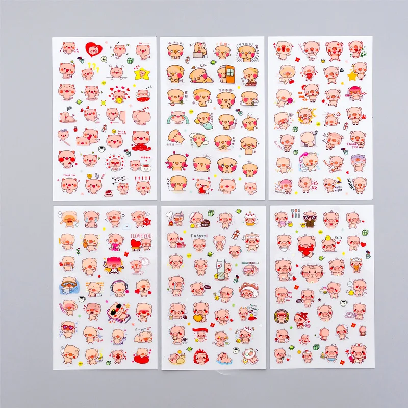 6 pcs/lot Cartoon Pig Sticker kawaii cat dog Decoration DIY Diary Scrapbooking Label Stickers Stationery gift school supplies
6 pcs/lot Cartoon Pig Sticker kawaii cat dog Decoration DIY Diary Scrapbooking Label Stickers Stationery gift school supplies