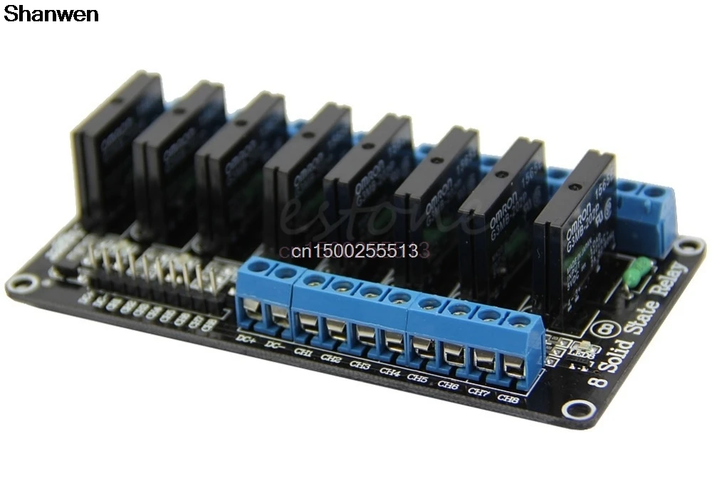 5V 8 Channel Low Level Trigger Solid State Relay Module with Fuse For Arduino 250V2A
5V 8 Channel Low Level Trigger Solid State Relay Module with Fuse For Arduino 250V2A