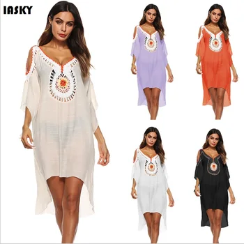 IASKY 2018 Crochet Loose Beach cover up Bikini Kaftan Pareo Sarongs Swimwear Tunic Swimsuit Bathing Suit Cover Ups Robe De Plag
IASKY 2018 Crochet Loose Beach cover up Bikini Kaftan Pareo Sarongs Swimwear Tunic Swimsuit Bathing Suit Cover Ups Robe De Plag