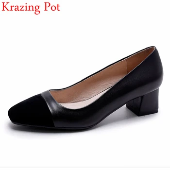 2018 Superstar Genuine Leather Thick Heel Shallow Women Pumps Square Toe Mixed Colors Brand Office Lady Slip on Party Shoes L04
2018 Superstar Genuine Leather Thick Heel Shallow Women Pumps Square Toe Mixed Colors Brand Office Lady Slip on Party Shoes L04