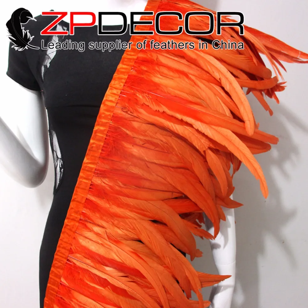 Tight! ZPDECOR Wholesale 1yard/150pcs 30-35CM Orange Chicken Coque Feather Fringe Trim for Carnival and Costume Decoration
Tight! ZPDECOR Wholesale 1yard/150pcs 30-35CM Orange Chicken Coque Feather Fringe Trim for Carnival and Costume Decoration