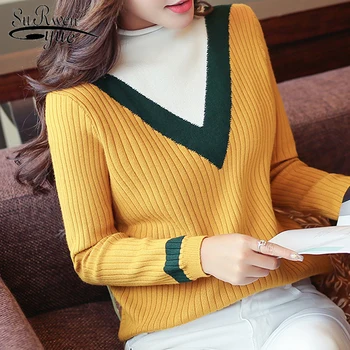 2018 Autumn and Winter weomrn sweater Korean style impact color stripe high collar loose knit long sleeved sweater 1426 45
2018 Autumn and Winter weomrn sweater Korean style impact color stripe high collar loose knit long sleeved sweater 1426 45