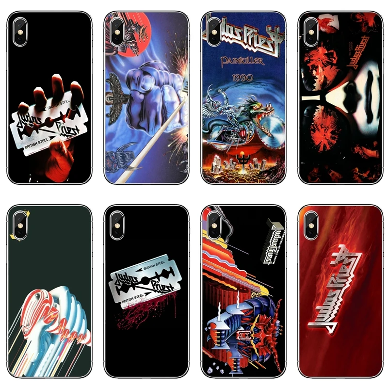 

judas priest british steel Rob phone case For iPhone 8 7 6s 6 plus XR X XS Max SE 5s 5c 5 4s 4 iPod Touch soft cover