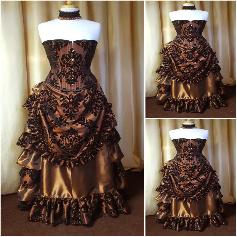 History!Customer-made 17 Century Vintage Costumes Renaissance Dress Steampunk dresses Gothic Cosplay Halloween Dresses C-1199
History!Customer-made 17 Century Vintage Costumes Renaissance Dress Steampunk dresses Gothic Cosplay Halloween Dresses C-1199