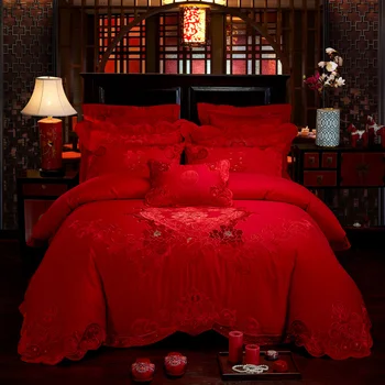New 100% Cotton Gold Embroidery Luxury wedding 4/6/9pcs Bedding set King Queen size Bed set Duvet cover Bedsheet Pillowcases
New 100% Cotton Gold Embroidery Luxury wedding 4/6/9pcs Bedding set King Queen size Bed set Duvet cover Bedsheet Pillowcases
