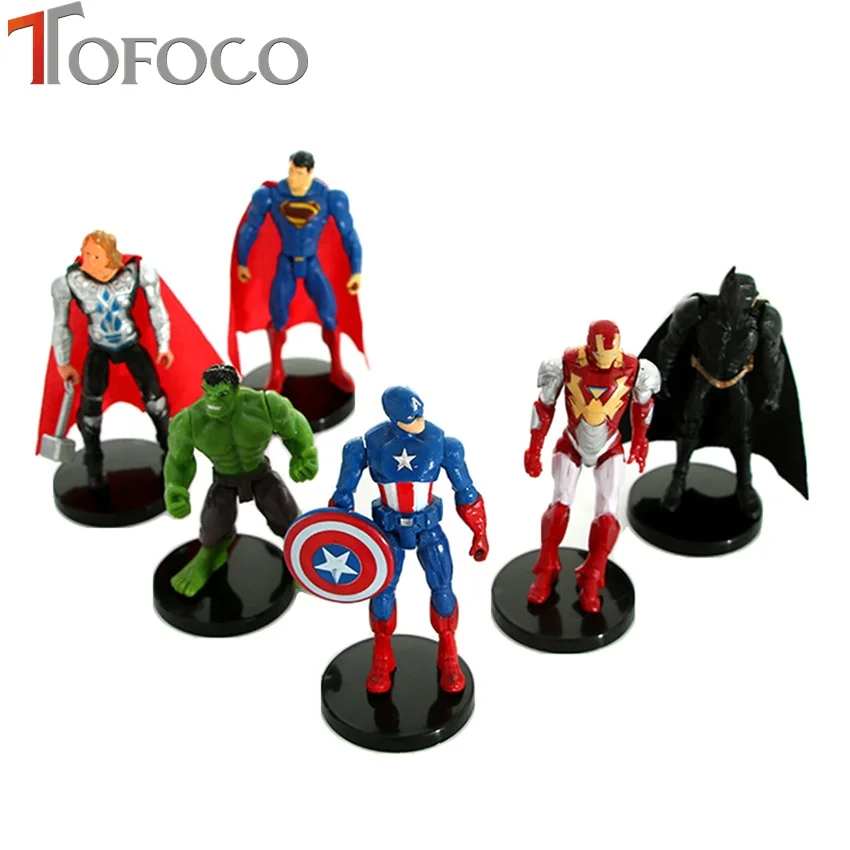 TOFOCO Movable Model Iron Man Captain America Batman Action Figures Anime/Mover Hero Toys For Children Gift Dolls
TOFOCO Movable Model Iron Man Captain America Batman Action Figures Anime/Mover Hero Toys For Children Gift Dolls