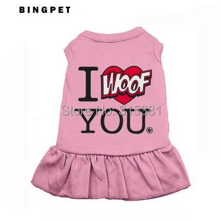 Ba1003/20 I Woof You платье для собак летняя одежда и кошек товары домашних животных|supplies