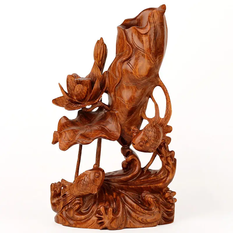 Mahogany red sandalwood Carving Crafts Gallery room decoration wood quality creative ornaments Niannian Youyu lotus fish
Mahogany red sandalwood Carving Crafts Gallery room decoration wood quality creative ornaments Niannian Youyu lotus fish