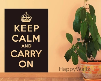 

Motivational Keep Calm Carry On Quote Wall Sticker DIY Keep Calm Quote Wall Decal Vinyl Lettering Wall Sticker Custom Colors Q54