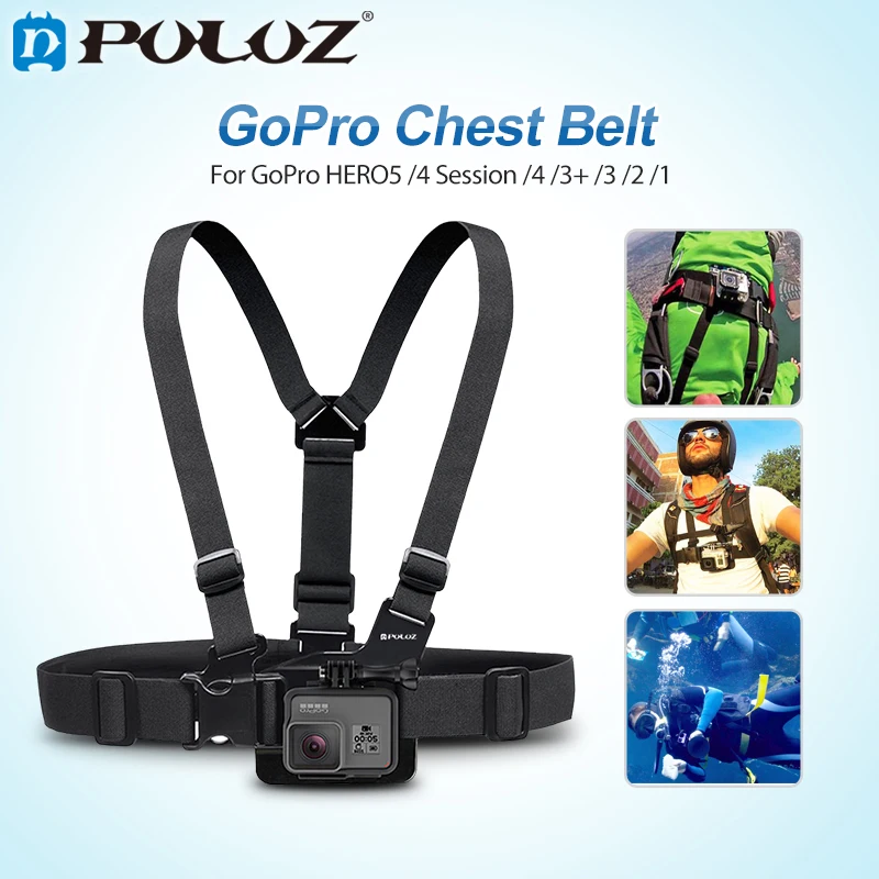 

PULUZ For Go Pro Accessories Adjustable Mount Belt Chest Strap for GoPro NEW HERO/HERO6/5/5 4 Session/4/3/Xiaoyi/DJI OSMO Action