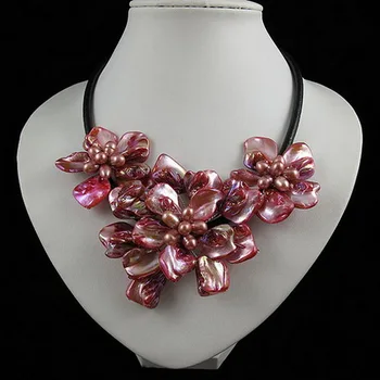 Handmade Shell Flower Leather Necklace,Red Genuine Freshwater Pearl Shell Flower Real Leather ,Perfect Jewellery For Women
Handmade Shell Flower Leather Necklace,Red Genuine Freshwater Pearl Shell Flower Real Leather ,Perfect Jewellery For Women