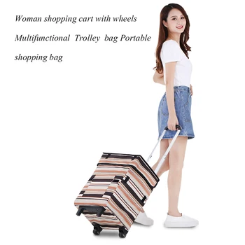 Folding hand cart woman portable bags cart shopping bags trailer trolley bag light household artifact shopping cart with wheel
Folding hand cart woman portable bags cart shopping bags trailer trolley bag light household artifact shopping cart with wheel