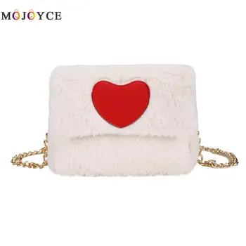 Fashion Women Love Heart Print Plush Shoulder Bags Plush Chain Crossbody Bag Bolsa Feminina
Fashion Women Love Heart Print Plush Shoulder Bags Plush Chain Crossbody Bag Bolsa Feminina