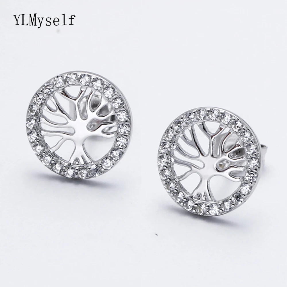 Round 925 Stud Earrings Wonderful Cute/Romantic gift for Young Girl jewelry Tree Design Fine sterling silver earring for Lovers
Round 925 Stud Earrings Wonderful Cute/Romantic gift for Young Girl jewelry Tree Design Fine sterling silver earring for Lovers