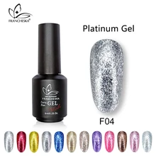 Блестящий цветной гель franceska platinum tirnak oje gellak nagels spulletjes nagels УФ-гель nagellak gelnagellack замочить от геллака(China)