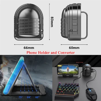 Keyboard Mouse Converter for PUBG Mobile Gaming Smartphone 4.0 Bluetooth Adapter with Phone Holder for IOS Android Mobile Phones
Keyboard Mouse Converter for PUBG Mobile Gaming Smartphone 4.0 Bluetooth Adapter with Phone Holder for IOS Android Mobile Phones