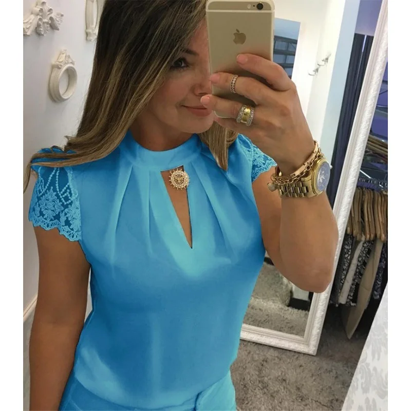 Women Sexy Blouses Summer Casual Hollow Chiffon Short Sleeve Splice Lace Tops Blouse Shirts blusas mujer de moda Plus Size 5XL
Women Sexy Blouses Summer Casual Hollow Chiffon Short Sleeve Splice Lace Tops Blouse Shirts blusas mujer de moda Plus Size 5XL