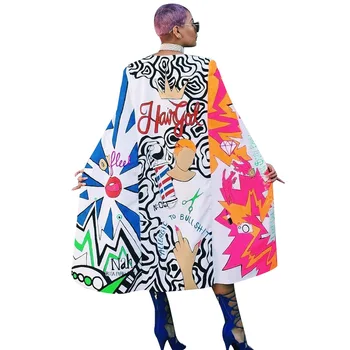 2020 European and American women's coats autumn new personality big cloak printing fashion long jacket W1620
2020 European and American women's coats autumn new personality big cloak printing fashion long jacket W1620