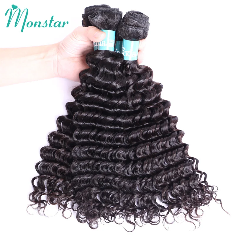 Monstar 1/3/4 Brazilian Deep Wave Bundle 12 - 30 Inch Unprocessed Remy Brazilian Human Hair Bundle Natural Color Free Shipping
Monstar 1/3/4 Brazilian Deep Wave Bundle 12 - 30 Inch Unprocessed Remy Brazilian Human Hair Bundle Natural Color Free Shipping