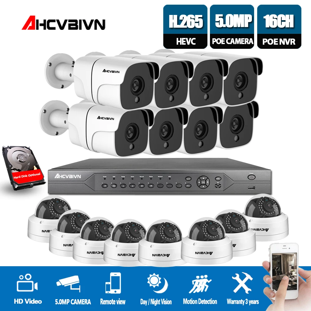 16CH H.265 4K 5MP POE NVR CCTV System 16 pcs 5.0MP 3.6mm Zoom Outdoor IP Camera Waterproof P2P Video Security Surveillance kit
16CH H.265 4K 5MP POE NVR CCTV System 16 pcs 5.0MP 3.6mm Zoom Outdoor IP Camera Waterproof P2P Video Security Surveillance kit