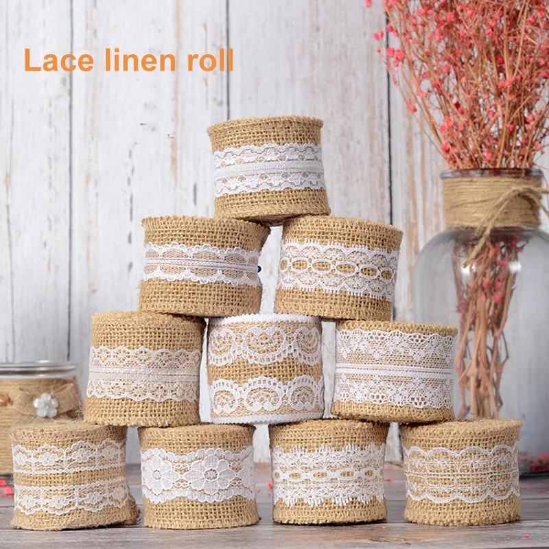DIY Manual Vintage Wedding Burlap Ribbon Christmas Jute Burlap Rolls Event Party Decor Supplies 2Meter Width 5cm
DIY Manual Vintage Wedding Burlap Ribbon Christmas Jute Burlap Rolls Event Party Decor Supplies 2Meter Width 5cm