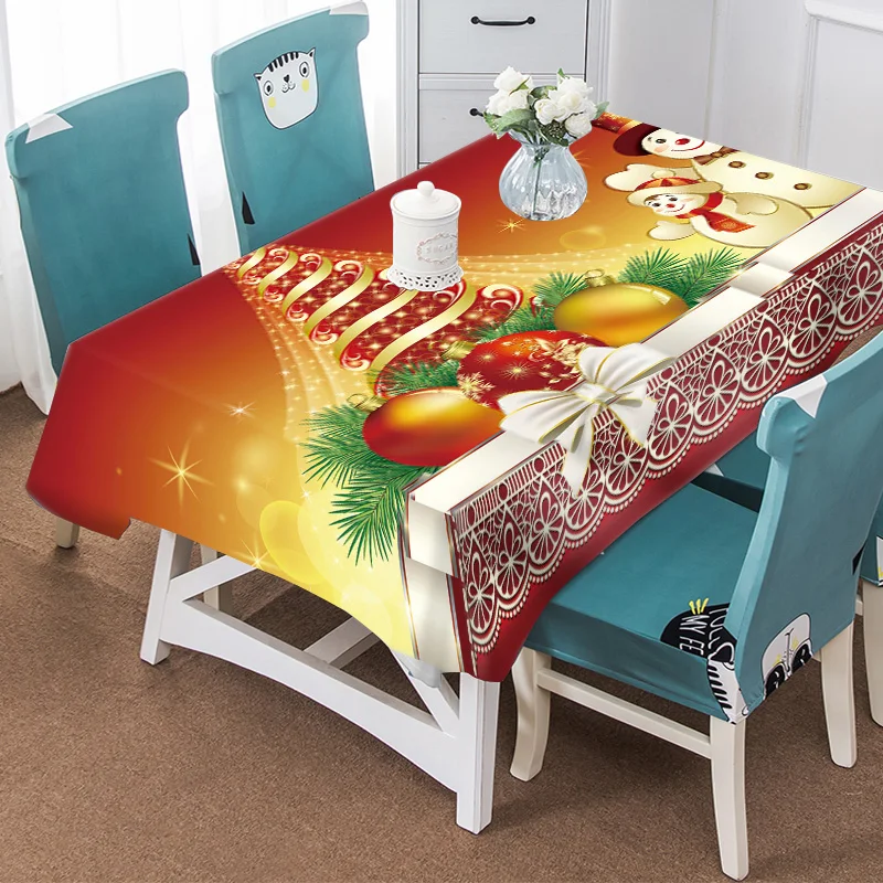 Fokusent Christmas Tablecloth Polyester Dustproof Table Cover X-mas Thanksgiving Dinner 3D Tablecloth Home Party Decor OEM Cloth
Fokusent Christmas Tablecloth Polyester Dustproof Table Cover X-mas Thanksgiving Dinner 3D Tablecloth Home Party Decor OEM Cloth