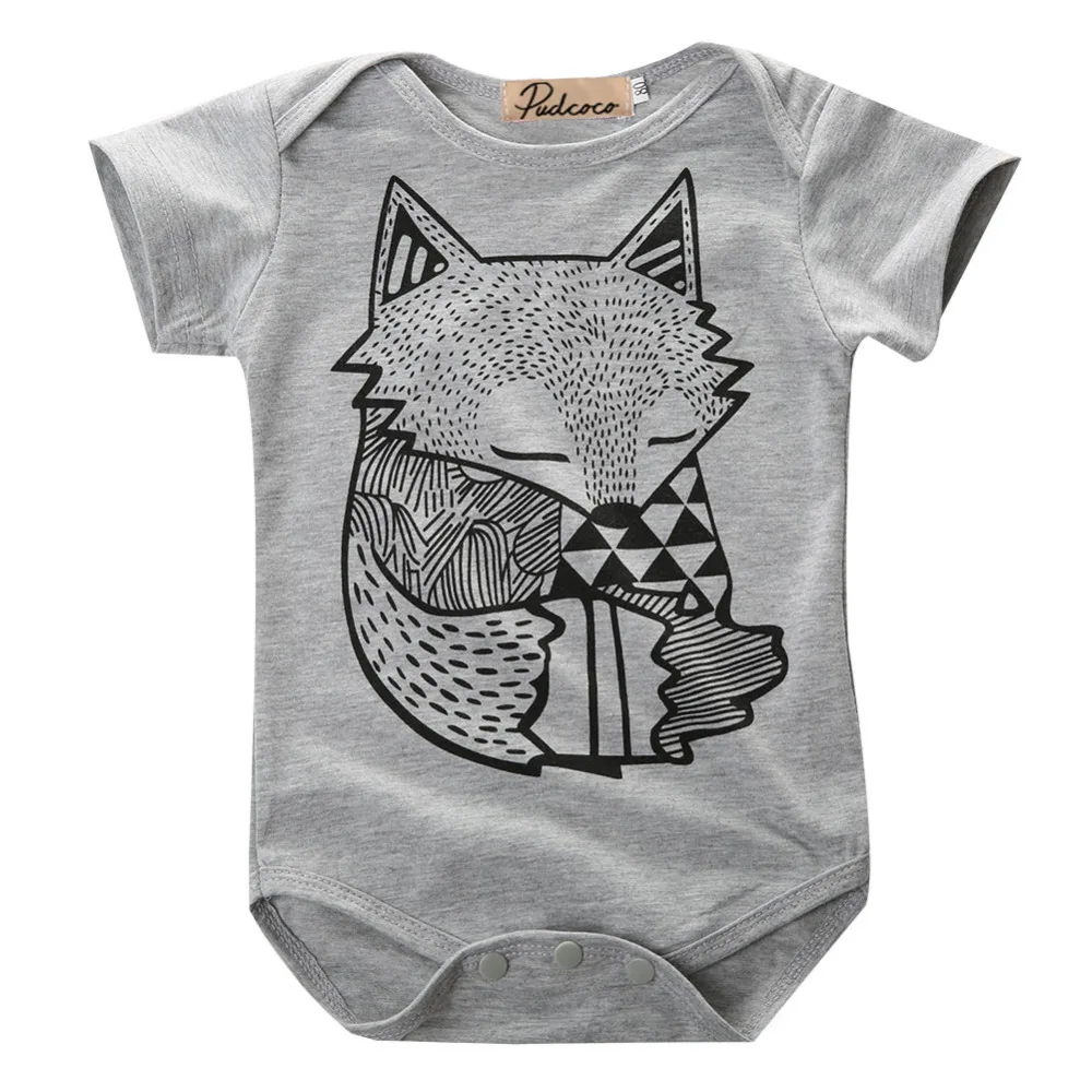 Baby Boys Clothing Toddler Infant Newborn Baby Boys Girls Gray Fox Print Romper Jumpsuit Playsuit Sunsuit Summer Baby Costumes
Baby Boys Clothing Toddler Infant Newborn Baby Boys Girls Gray Fox Print Romper Jumpsuit Playsuit Sunsuit Summer Baby Costumes