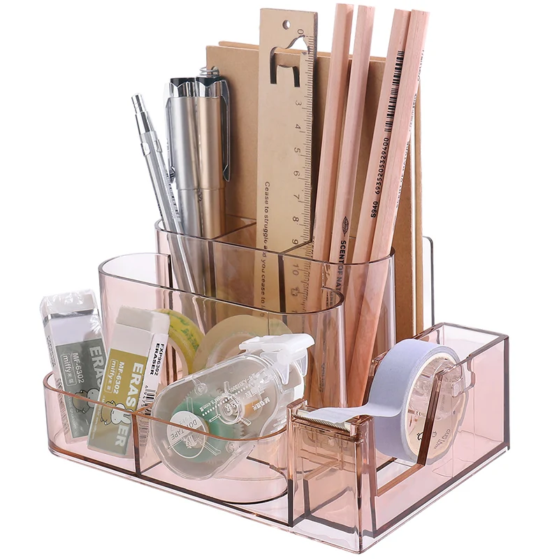 Transparent Storage Box of the Creative Chancellery Desk Organizer Plastic Pen Support Vane Accessories Per Office
Transparent Storage Box of the Creative Chancellery Desk Organizer Plastic Pen Support Vane Accessories Per Office